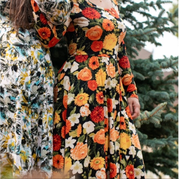 Lularoe Ryane Floral Dress XL - Picture 2 of 3